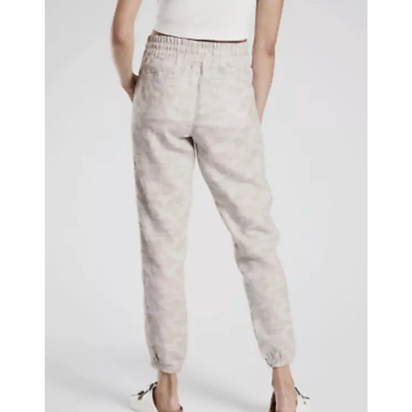 ATHLETA Cabo Tide Linen Jogger Pants Neutral Camo Plus Size 26 NWT Gorpcore Hike - Picture 2 of 4